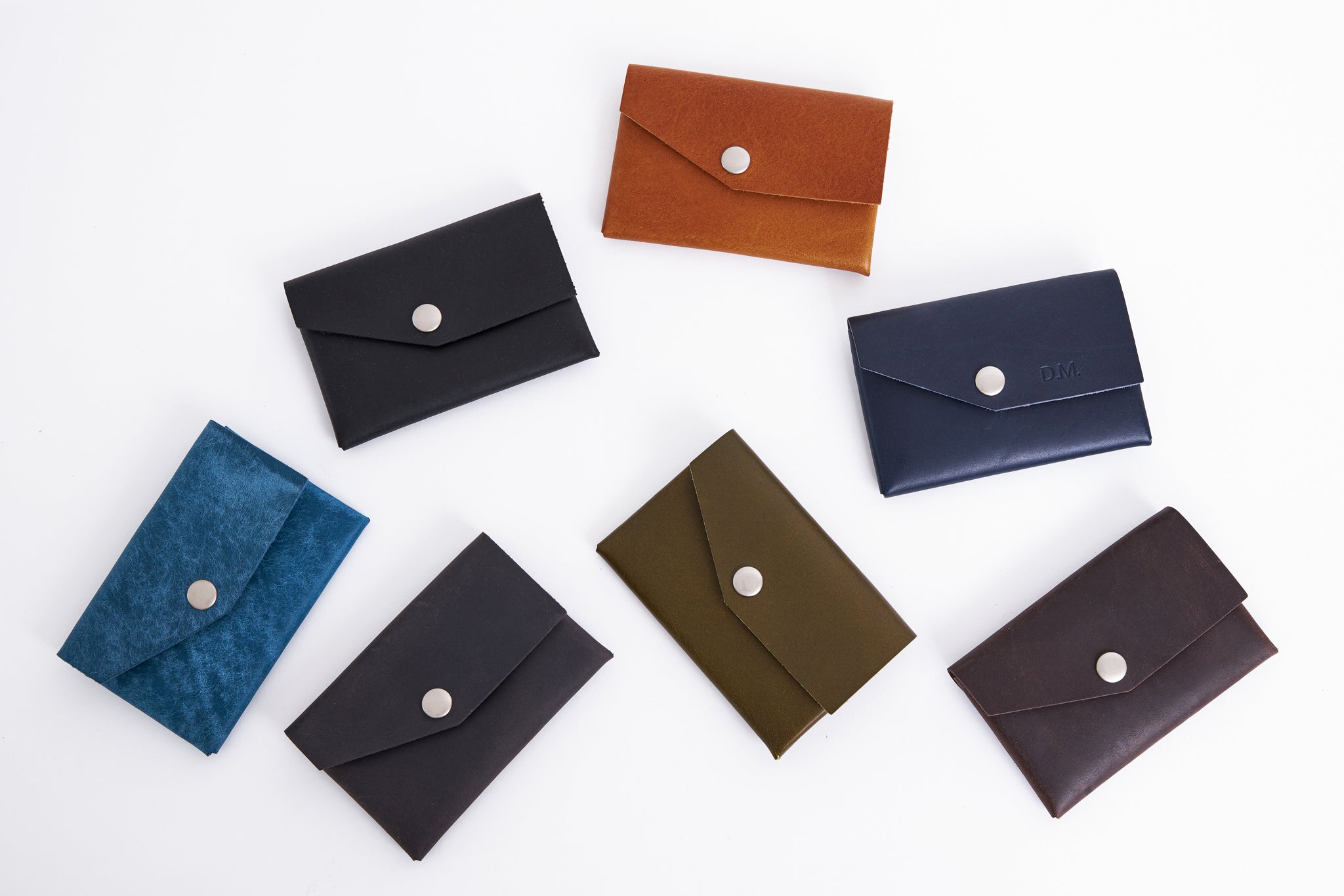 Mini leather wallet handcrafted by designer Luxury full grain leather