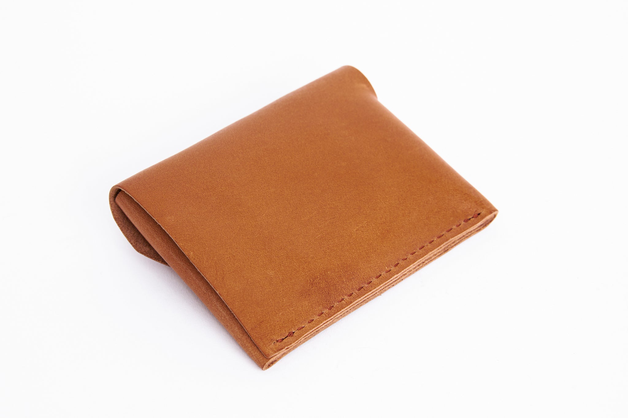 Leather AirTag wallet light brown color