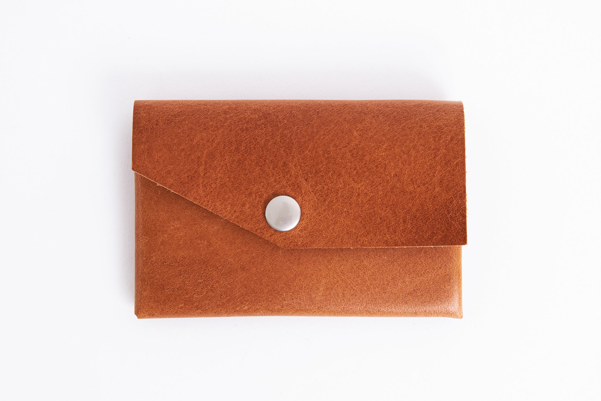 Mini Veg Tanned leather wallet minimalist design stichles