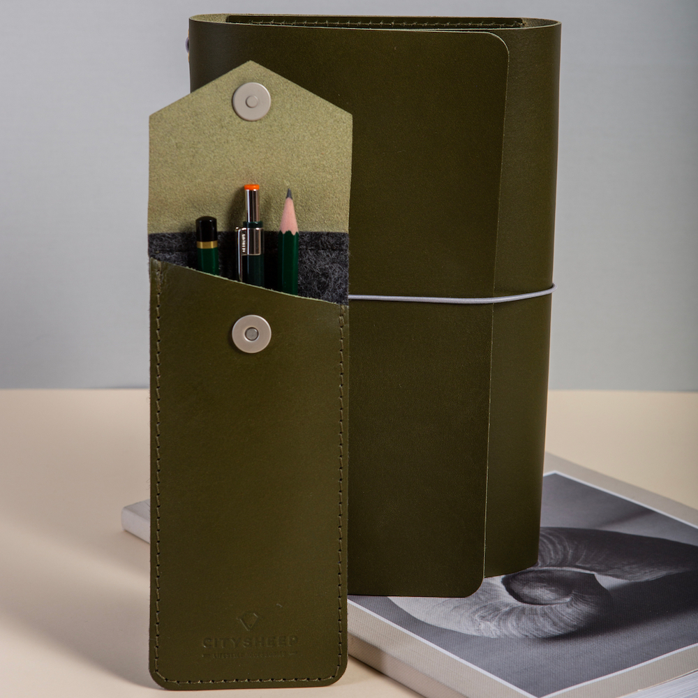 Leather Pen case and Leather journal