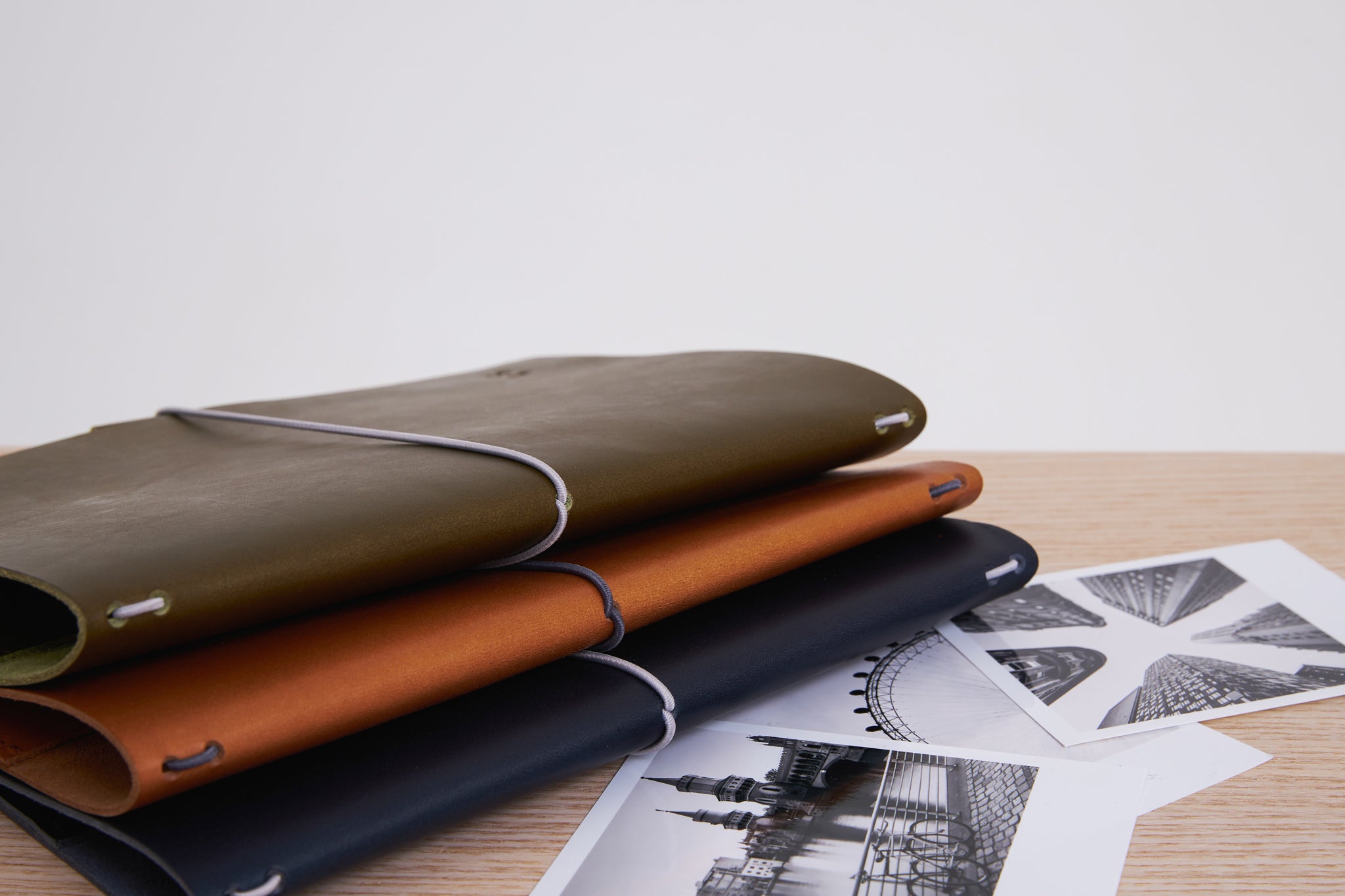 Luxury leather journals handcrafted from premium vegetable tanned leather.