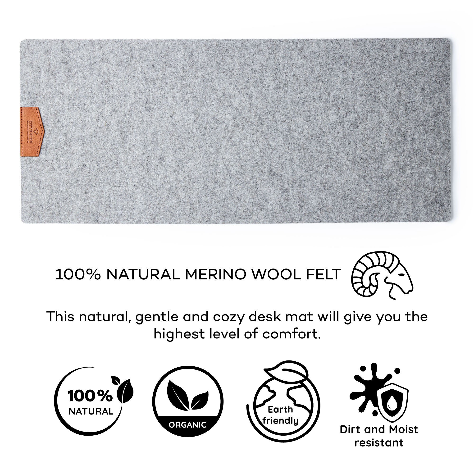 Felt Desk Pad by CITYSHEEP