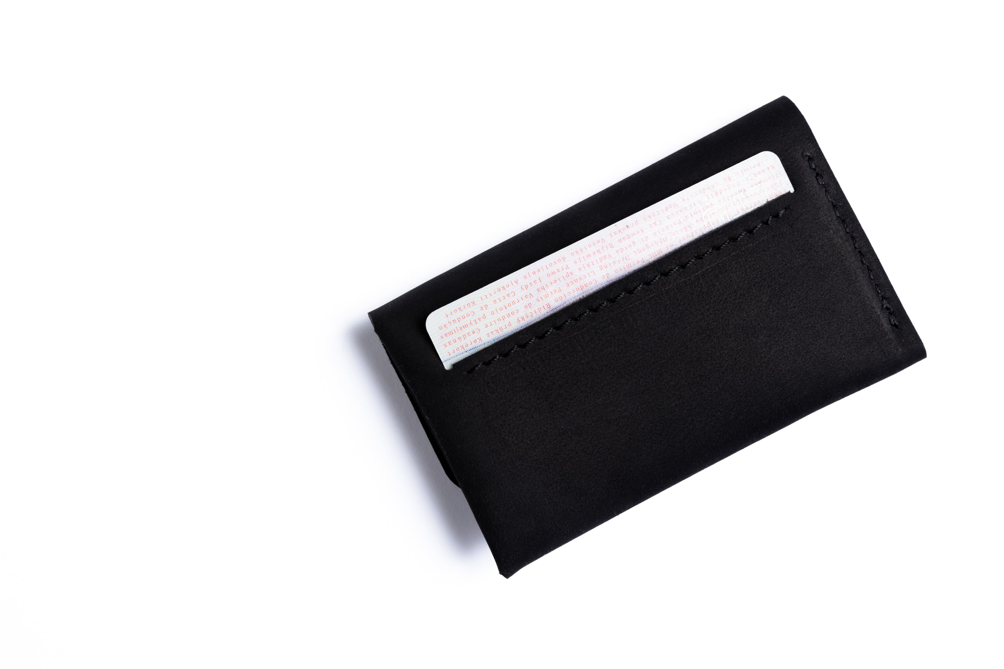 Personalized small leather wallet hand made